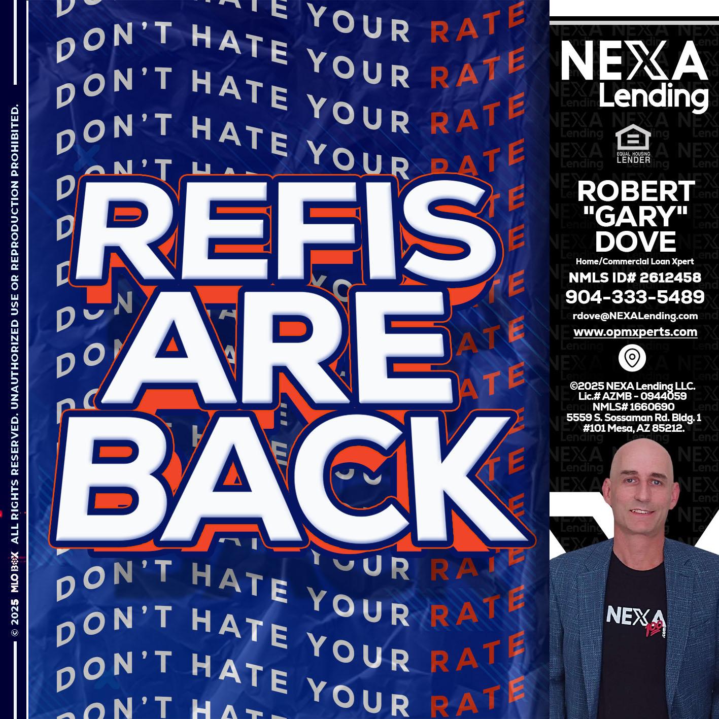 refis are back - OpmXperts Your Mortgage Loan Xperts -