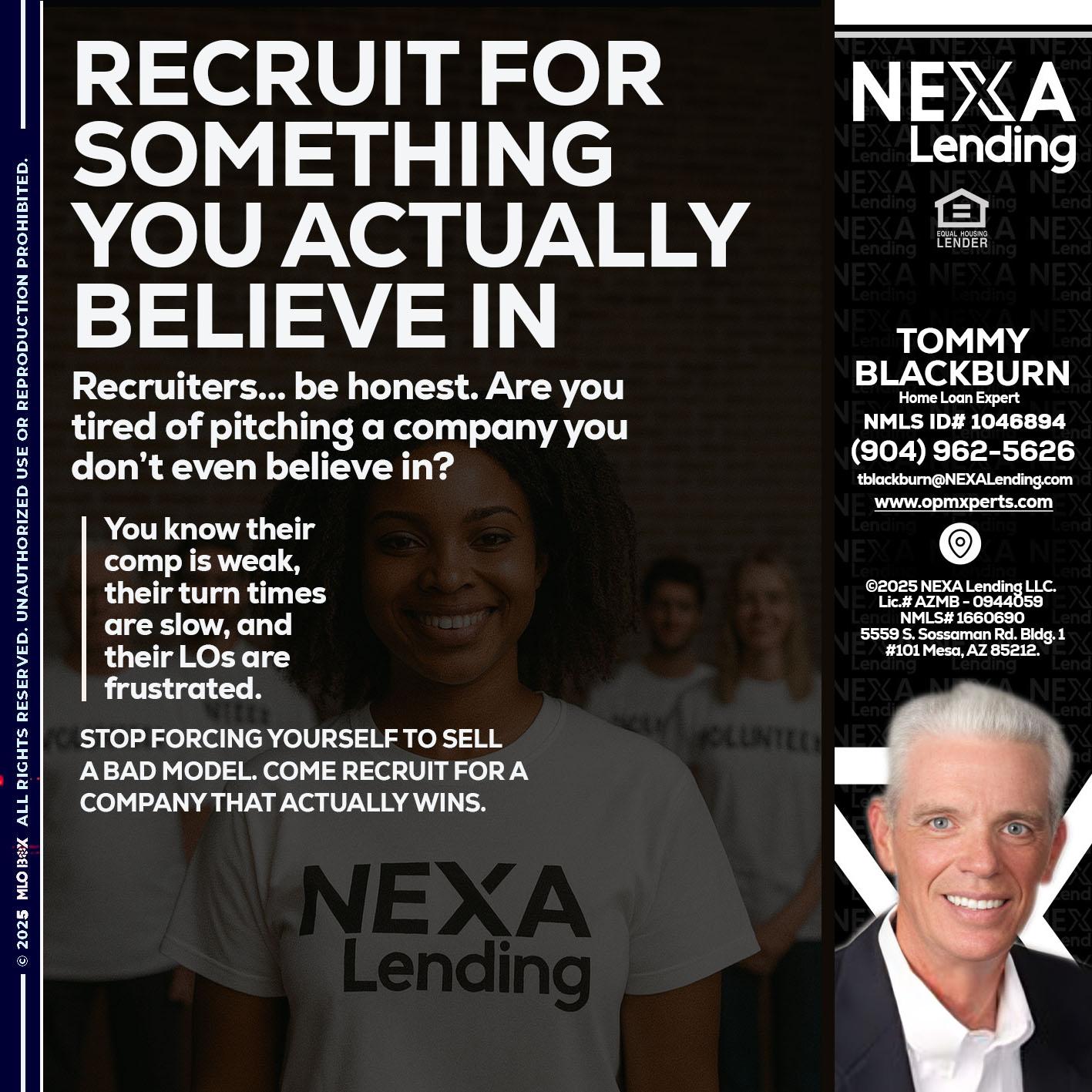 RECRUITING - OpmXperts Your Mortgage Loan Xperts -