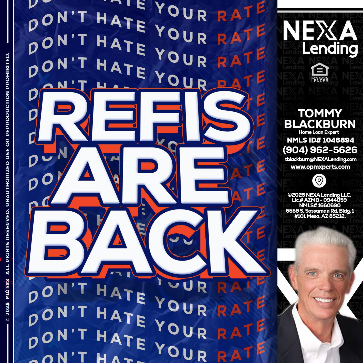 refis are back - OpmXperts Your Mortgage Loan Xperts -
