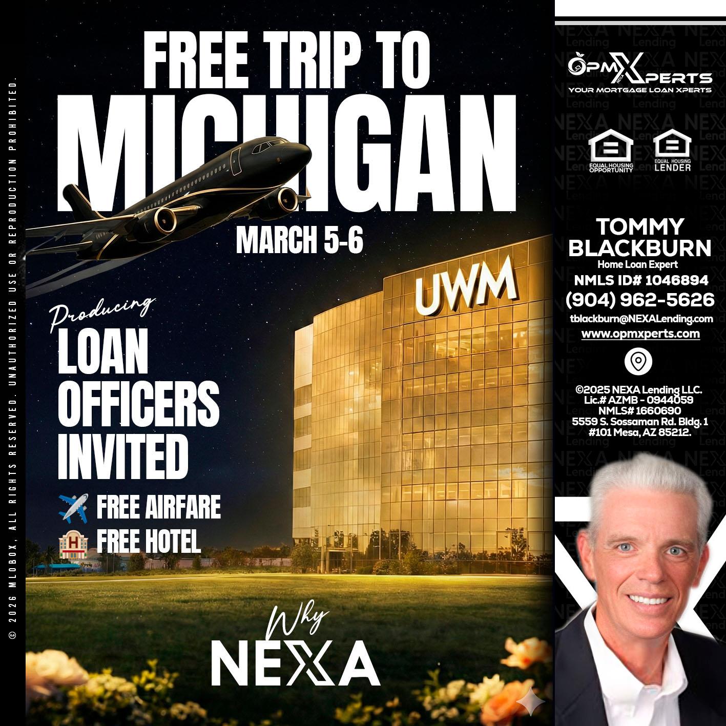 free Michigan trip - OpmXperts Your Mortgage Loan Xperts -