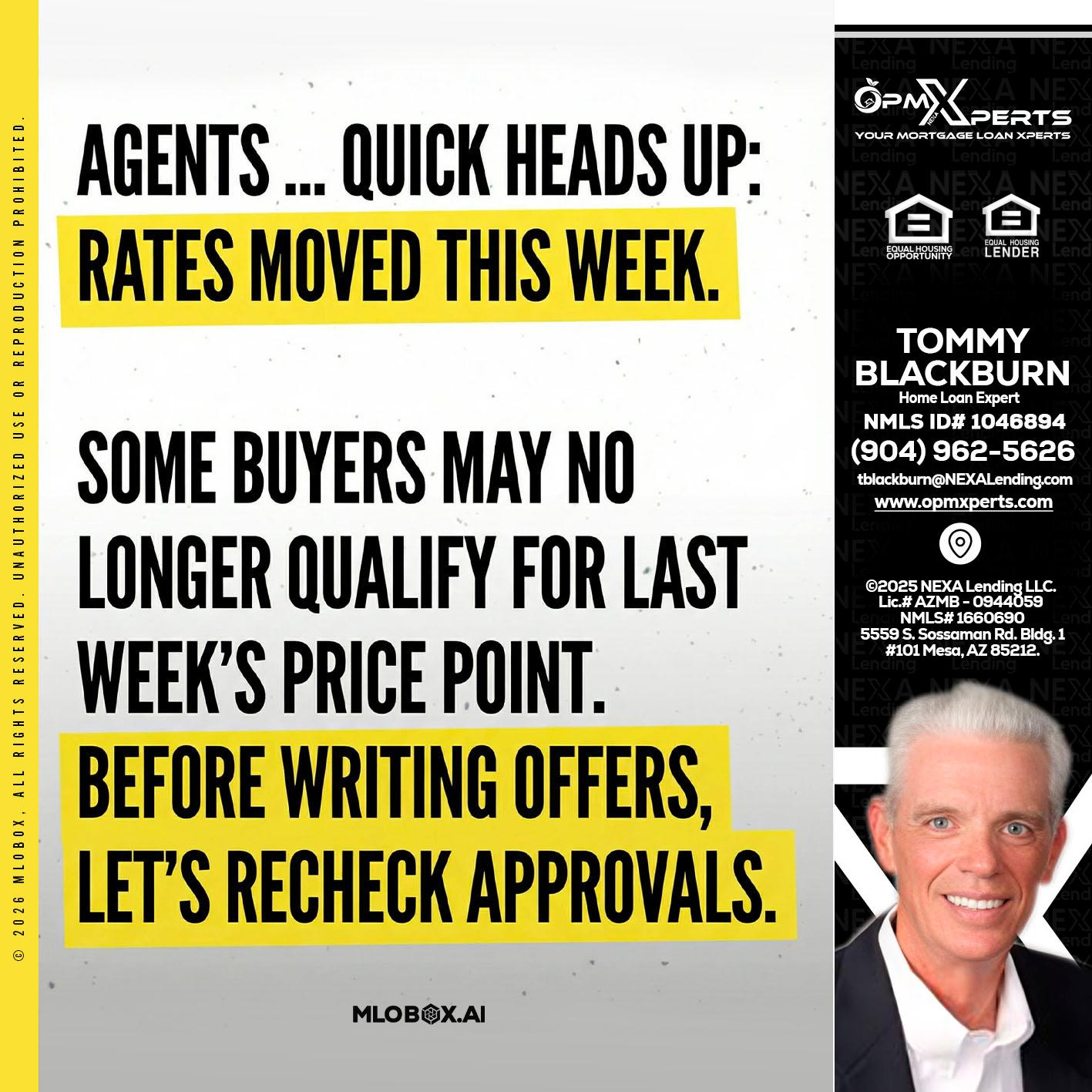 agents quick heads up - OpmXperts Your Mortgage Loan Xperts -