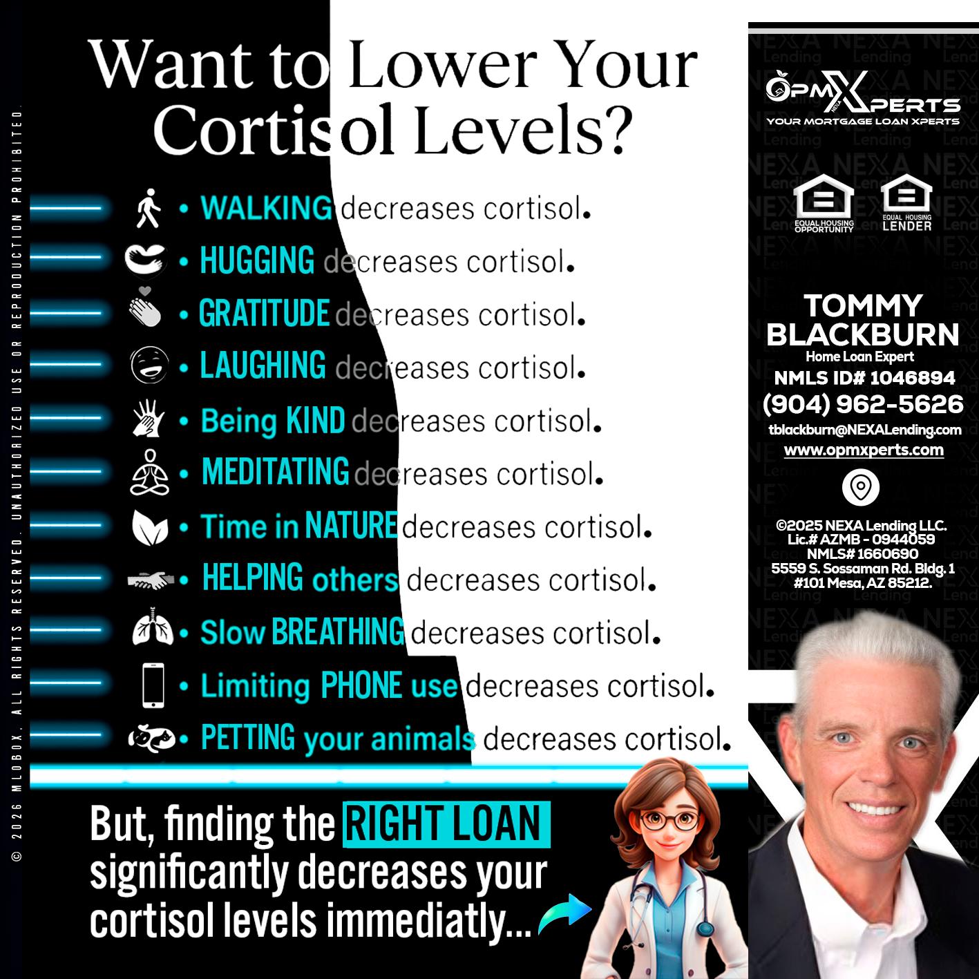 Want to lower Your Cortisol Levels? - OpmXperts Your Mortgage Loan Xperts -
