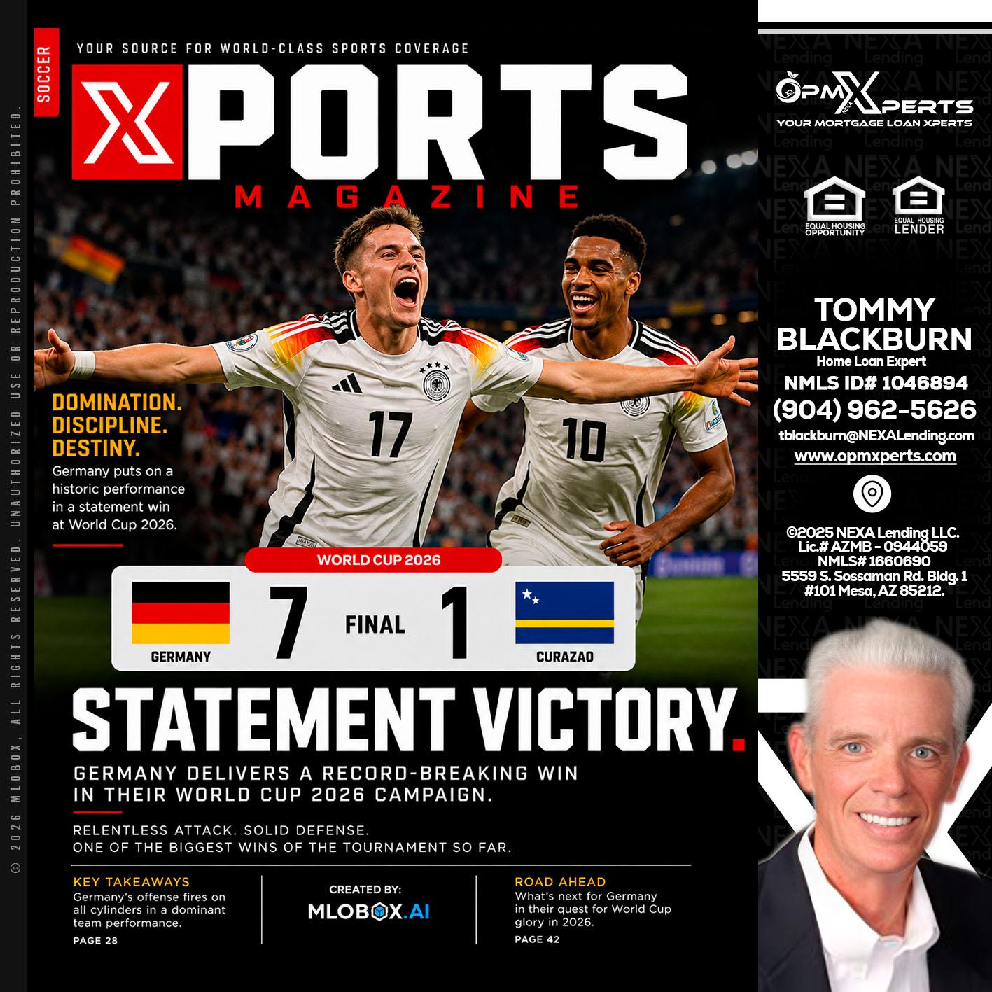 GERMANY VS CURASSAO (7-1) - OpmXperts Your Mortgage Loan Xperts -