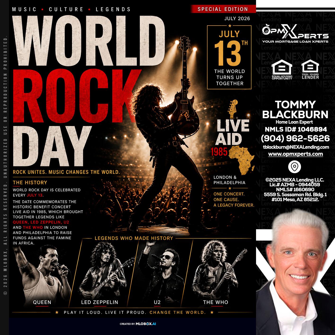 WORLD ROCK MUSIC DAY - OpmXperts Your Mortgage Loan Xperts -